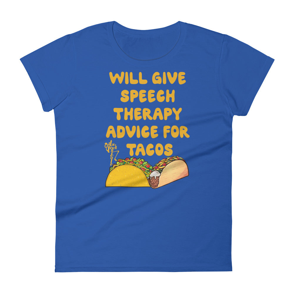 Speech Therapy for Tacos Women's short sleeve t-shirt