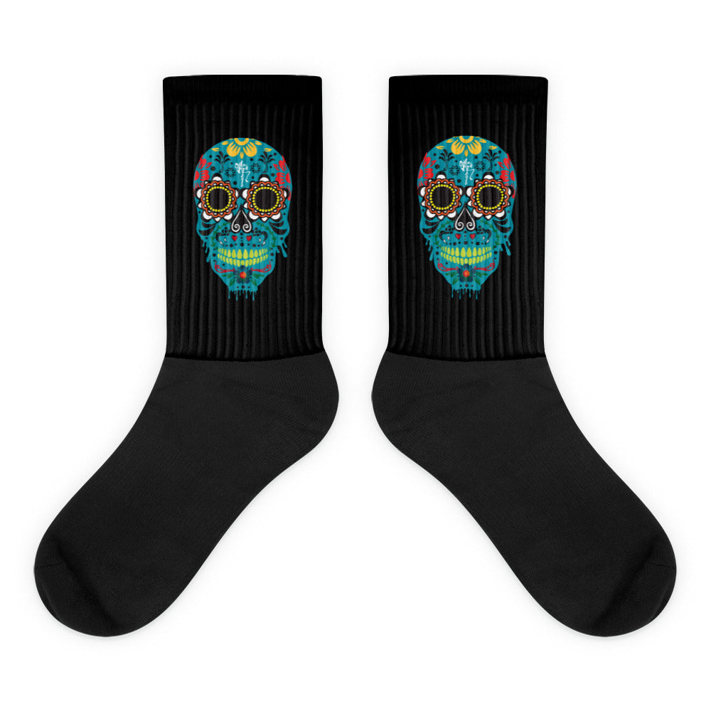 Dia de los Muertos Azul Socks