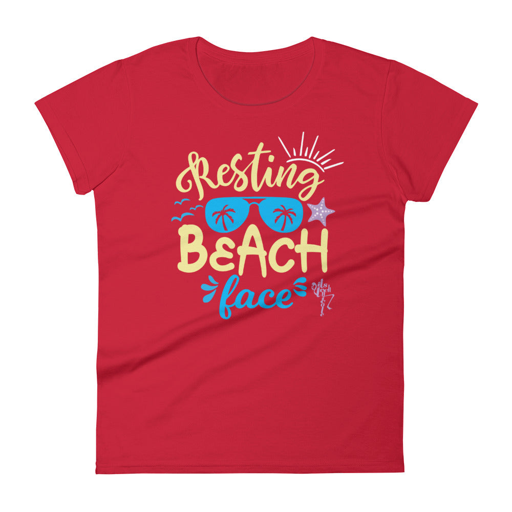 Resting Beach Face Women's short sleeve t-shirt