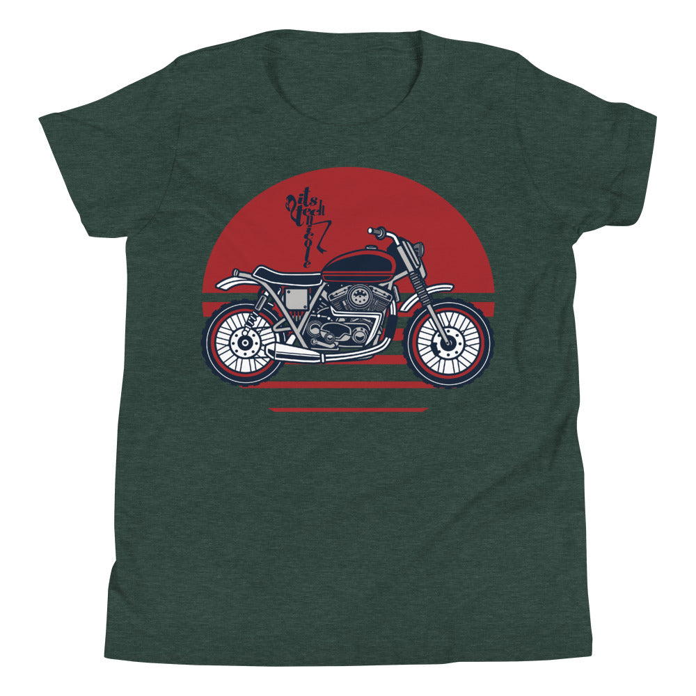 Motorcycle (Red) Youth Short Sleeve T-Shirt