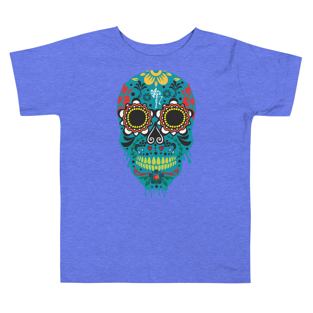 Dia de los Muertos Azul Toddler Short Sleeve Tee