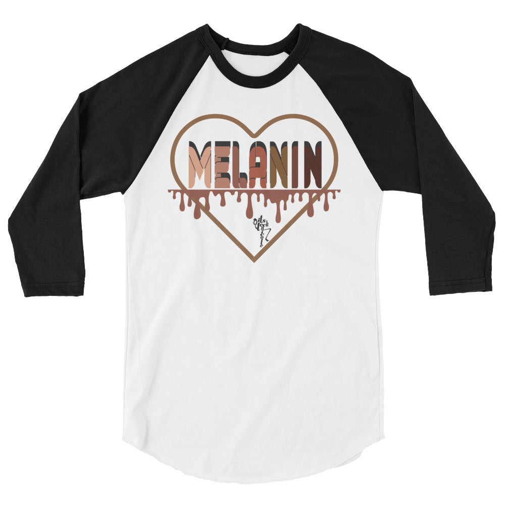 Melanin 3/4 sleeve raglan shirt