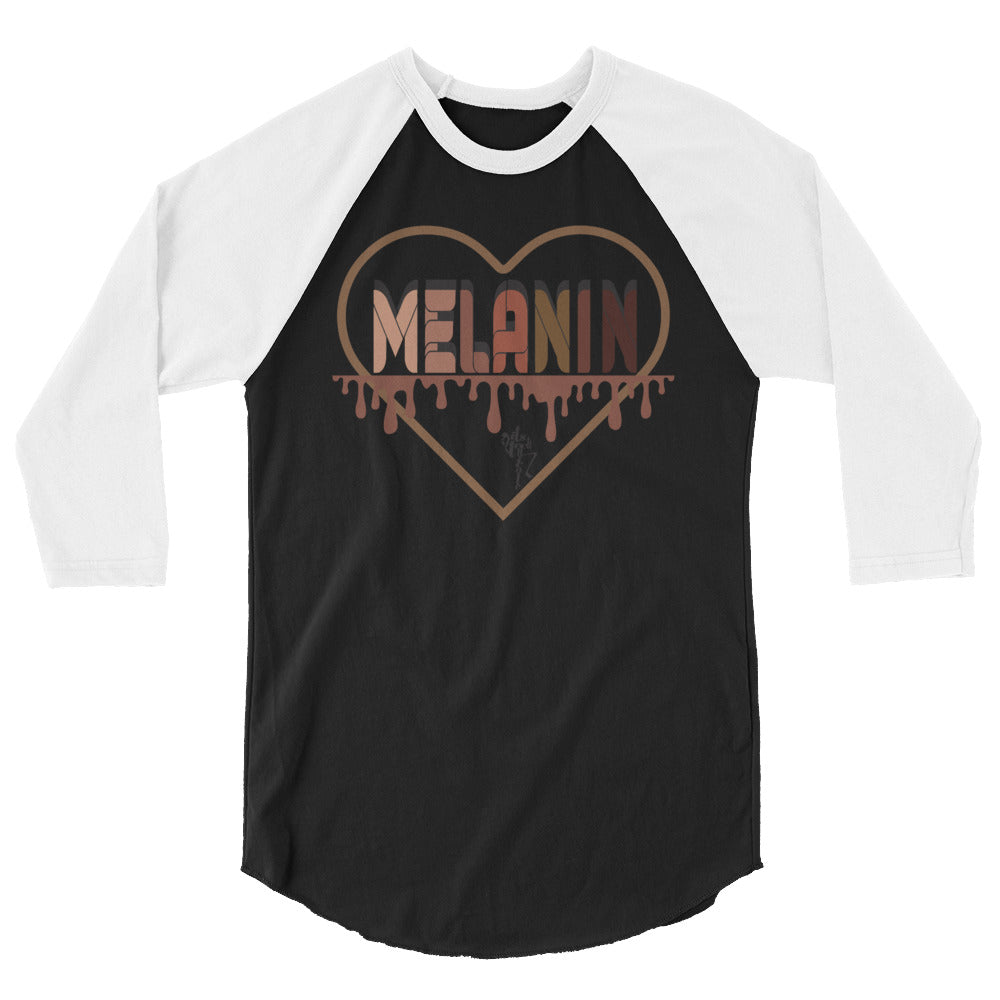 Melanin 3/4 sleeve raglan shirt