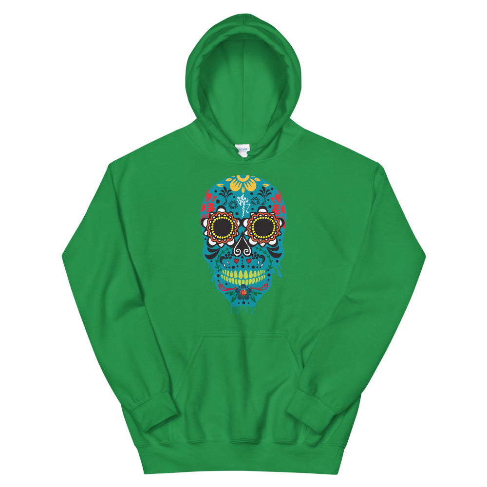 Dia de los Muertos Azul Unisex Hoodie