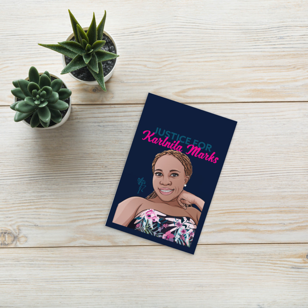 Justice for Karlnita Marks Series 2 Standard Postcard