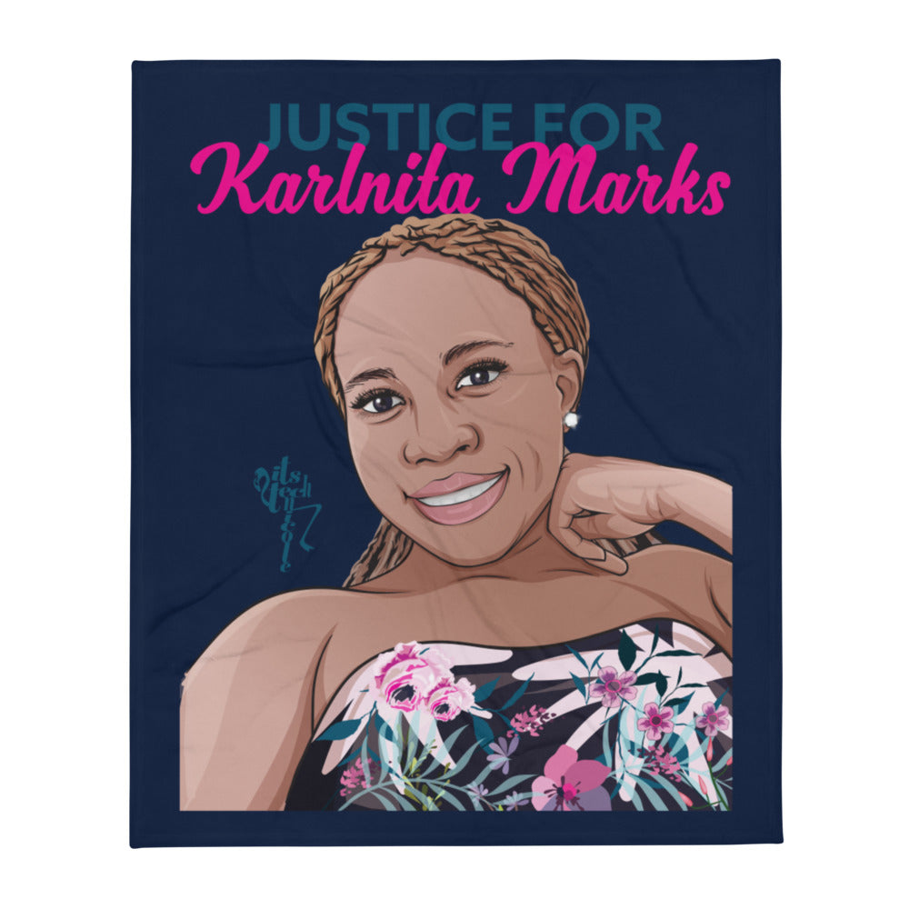 Justice for Karlnita Marks Series 2 Throw Blanket