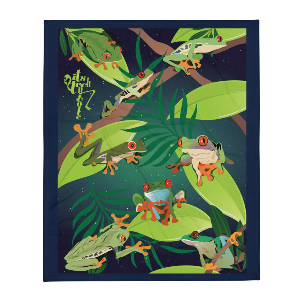 Red-Eyed Tree Frog Series 8 Throw Blanket