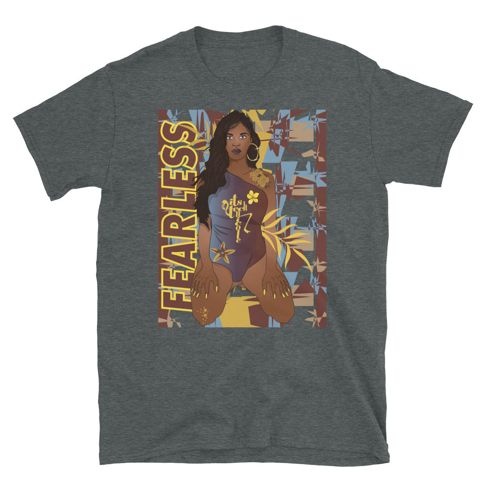 Art Inspired by Jordan 1 Mid SE Fearless Maison Chateau Rouge, Series 2 Short-Sleeve Unisex T-Shirt