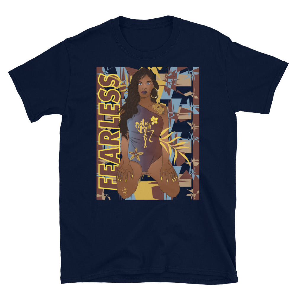 Art Inspired by Jordan 1 Mid SE Fearless Maison Chateau Rouge, Series 2 Short-Sleeve Unisex T-Shirt
