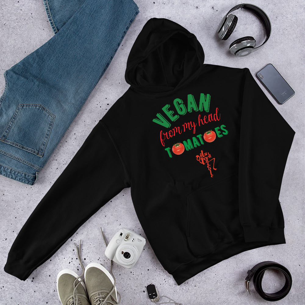 Vegan From My Head Tomatoes Unisex Hoodie