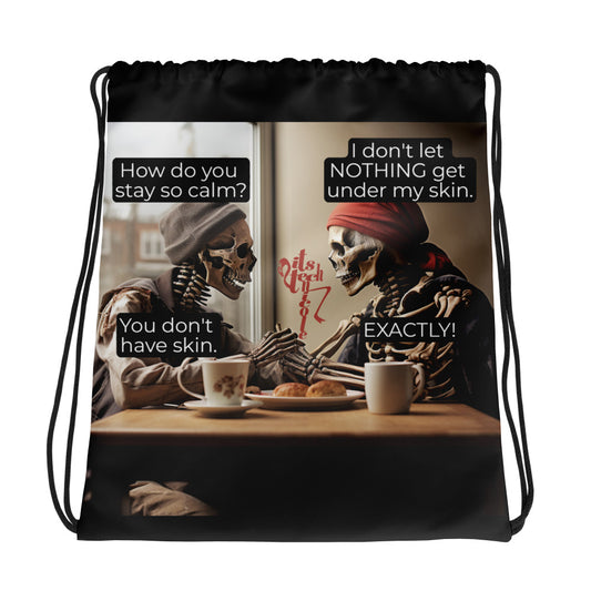 Under My Skin Drawstring bag