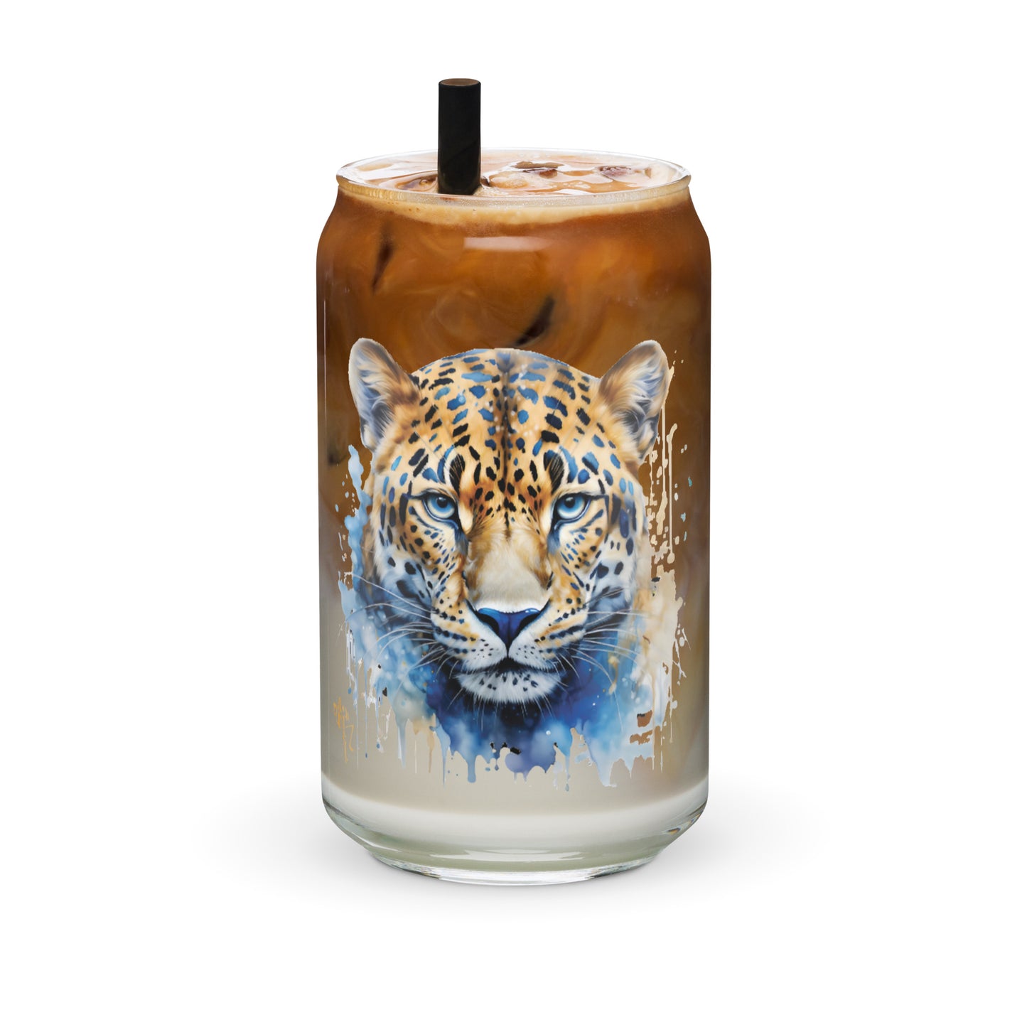 Jaguar Splash Art 1 Can-shaped glass