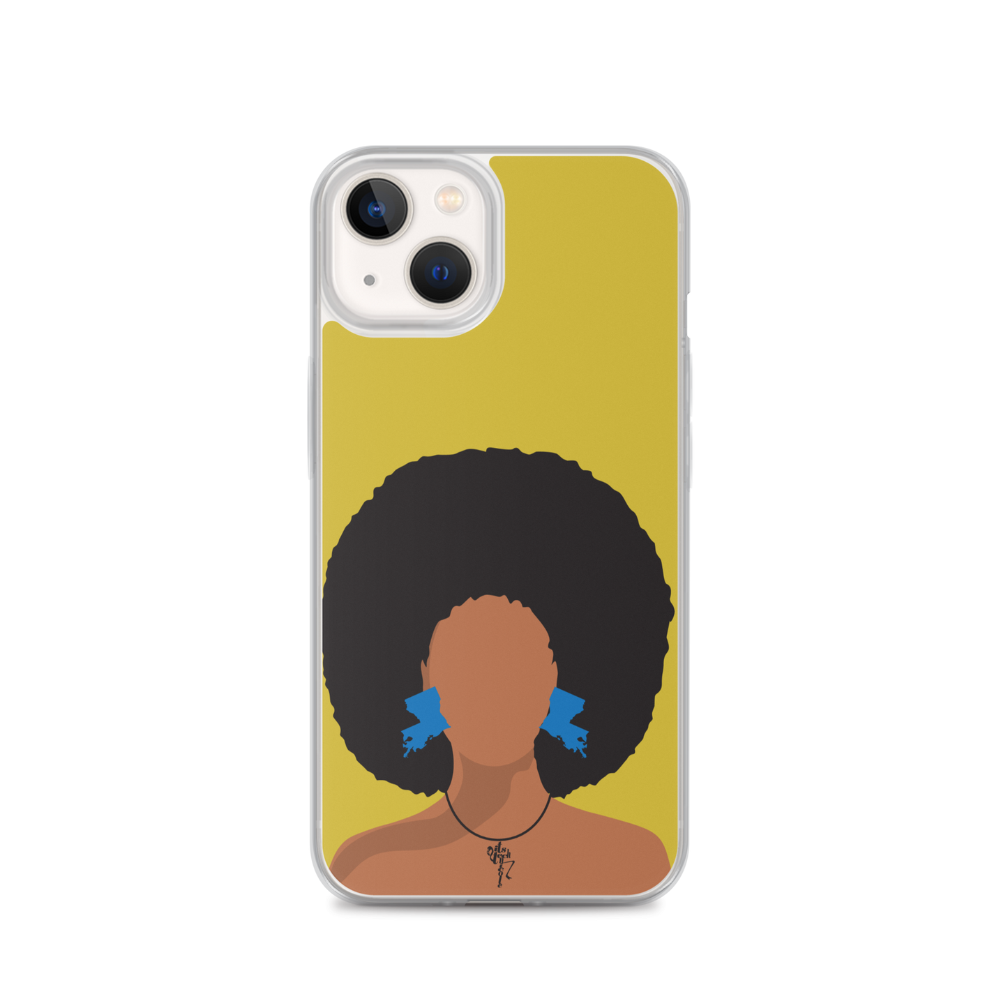 Melanin Poppin' with Louisiana Earrings iPhone Case