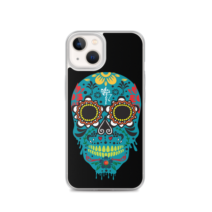 Dia de los Muertos Azul iPhone Case