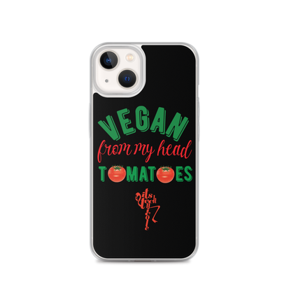 Vegan From My Head Tomatoes iPhone Case