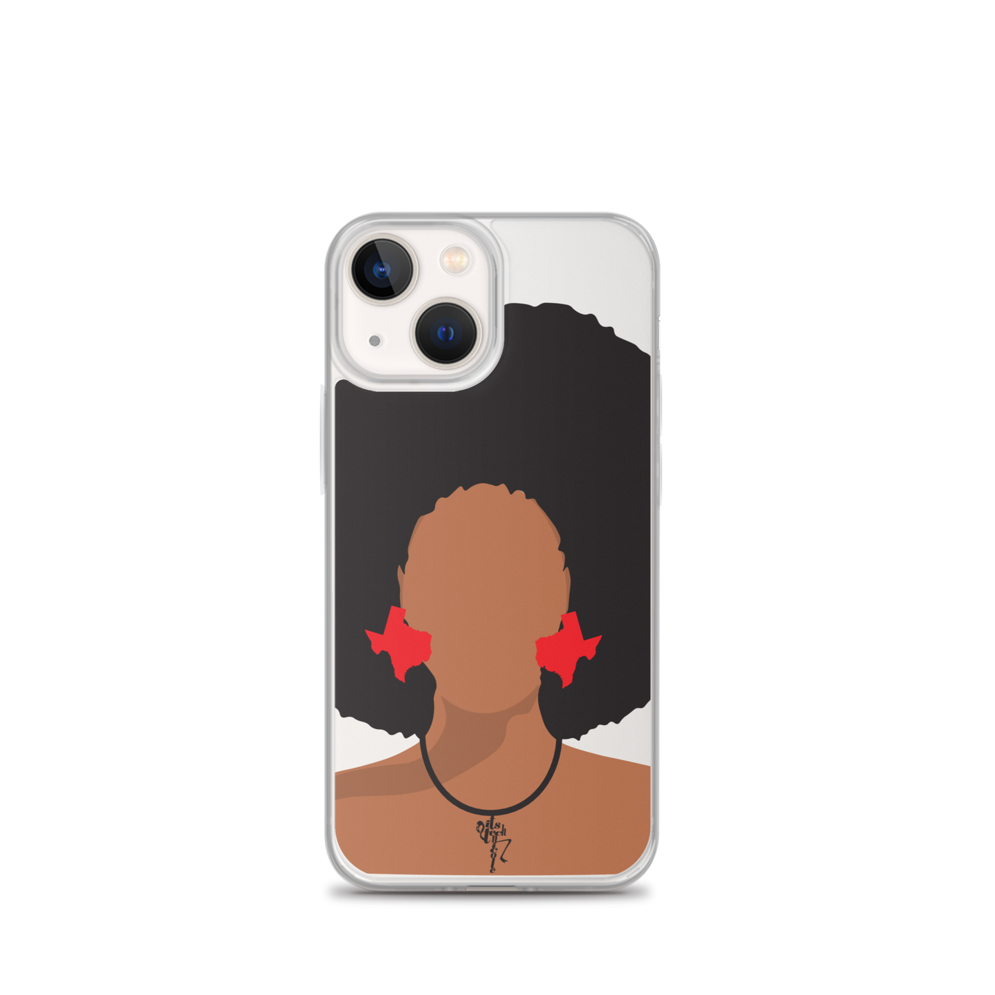 Melanin Poppin' with Texas Earrings iPhone Case