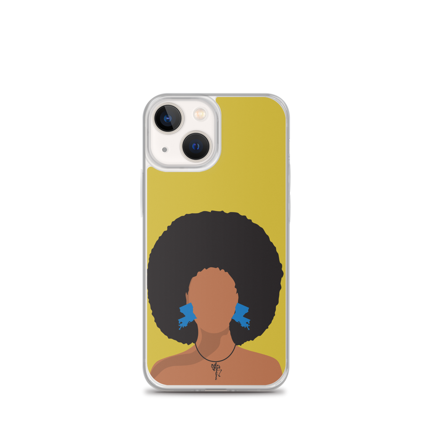 Melanin Poppin' with Louisiana Earrings iPhone Case