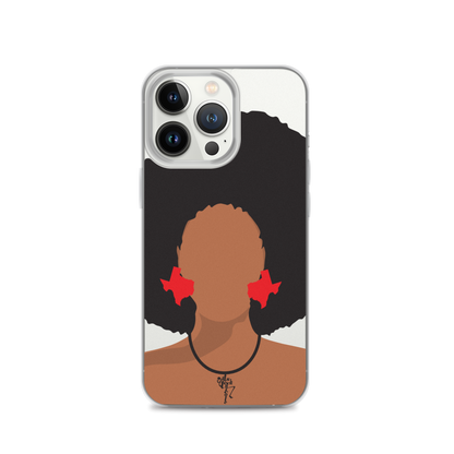 Melanin Poppin' with Texas Earrings iPhone Case