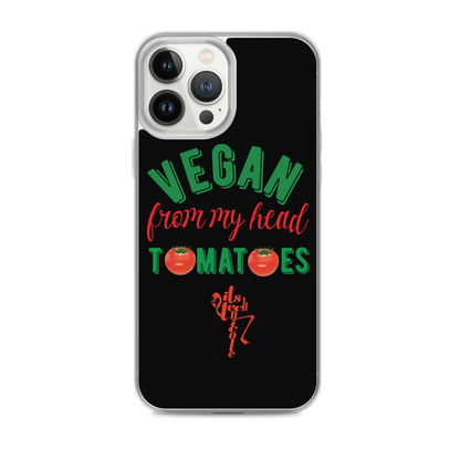 Vegan From My Head Tomatoes iPhone Case