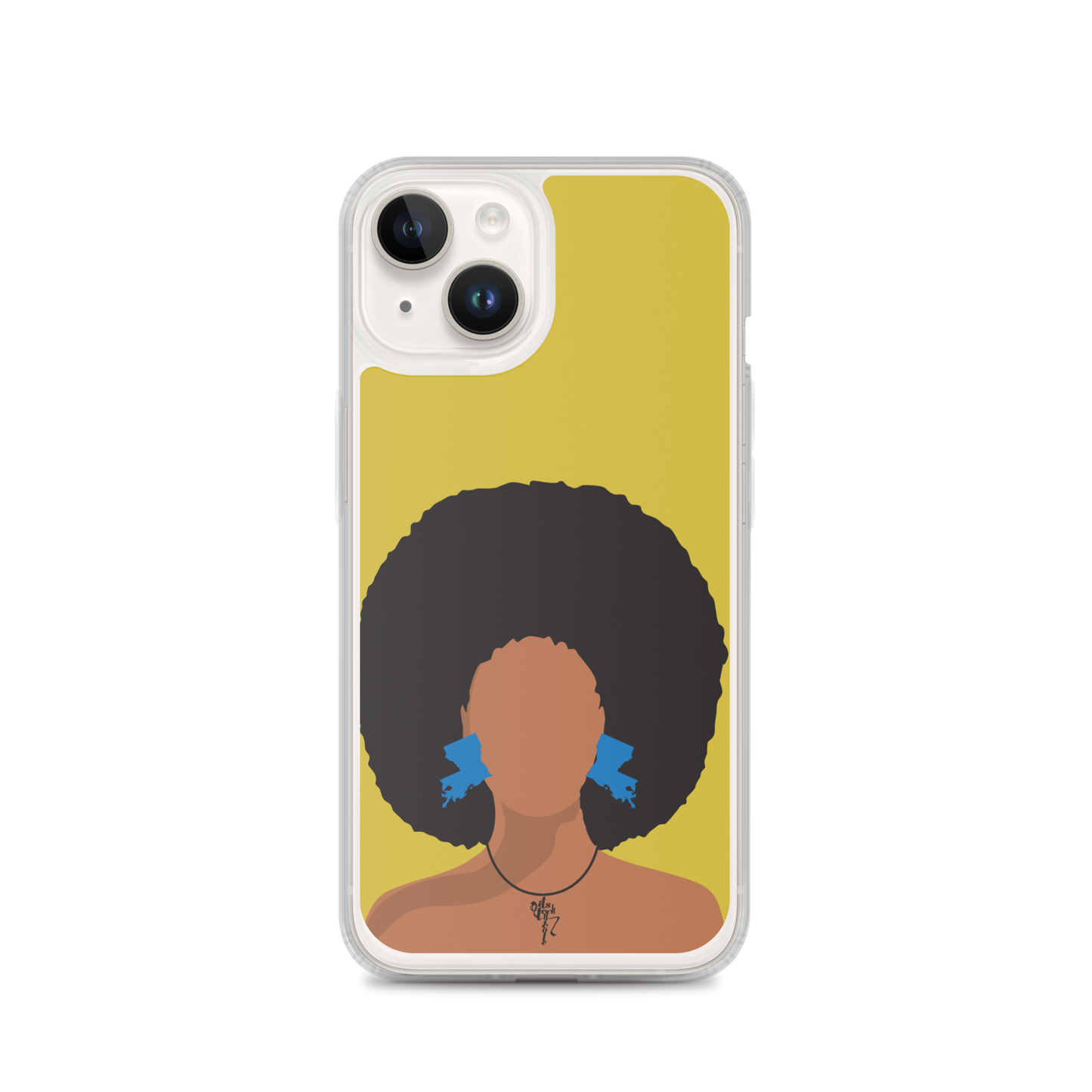Melanin Poppin' with Louisiana Earrings iPhone Case