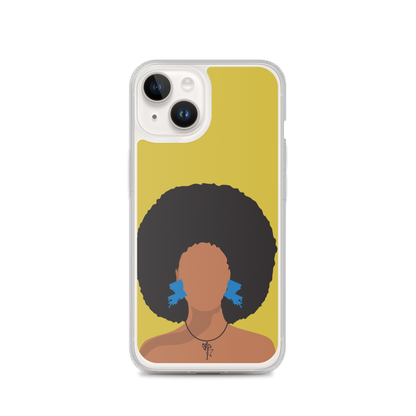 Melanin Poppin' with Louisiana Earrings iPhone Case