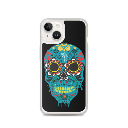 Dia de los Muertos Azul iPhone Case