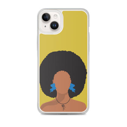 Melanin Poppin' with Louisiana Earrings iPhone Case
