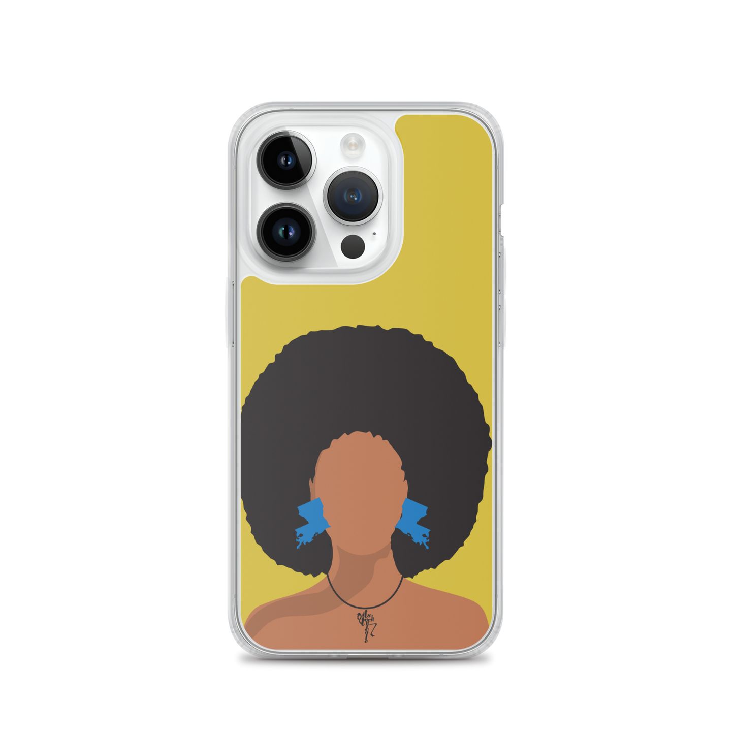 Melanin Poppin' with Louisiana Earrings iPhone Case