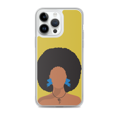 Melanin Poppin' with Louisiana Earrings iPhone Case
