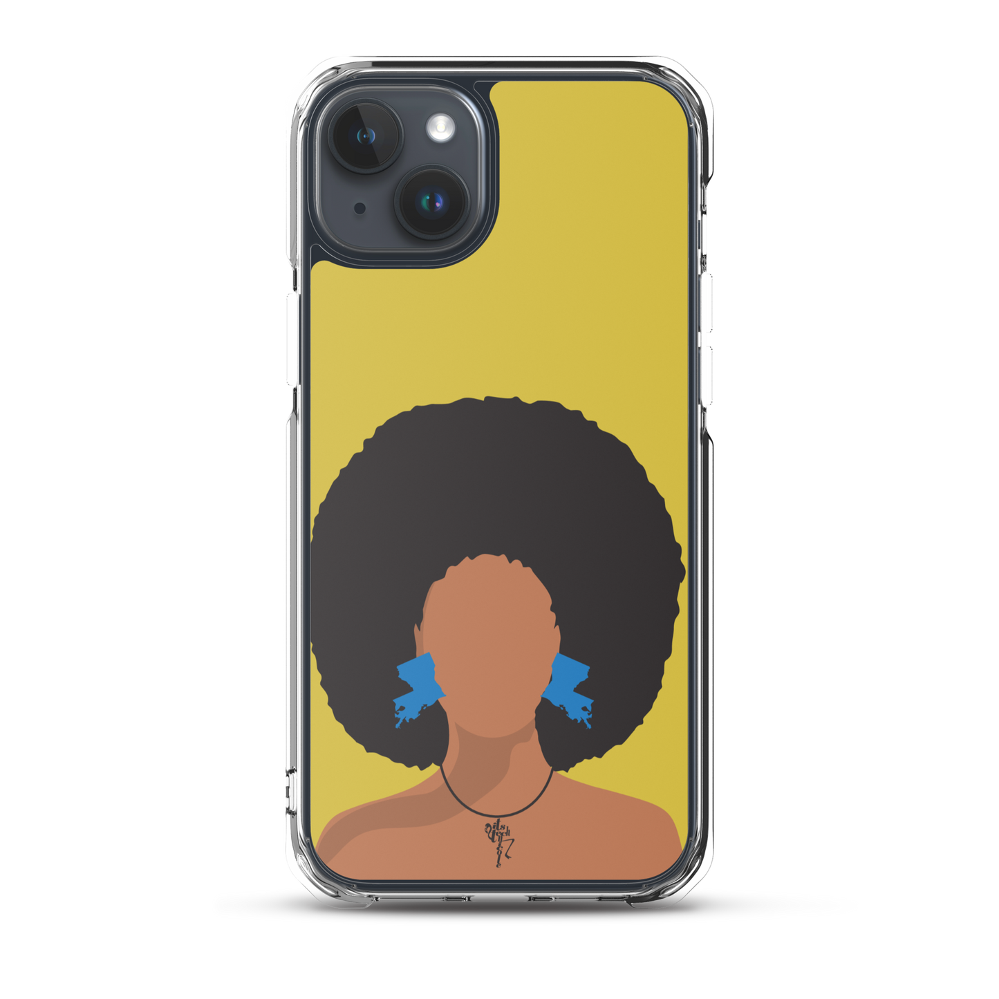 Melanin Poppin' with Louisiana Earrings iPhone Case
