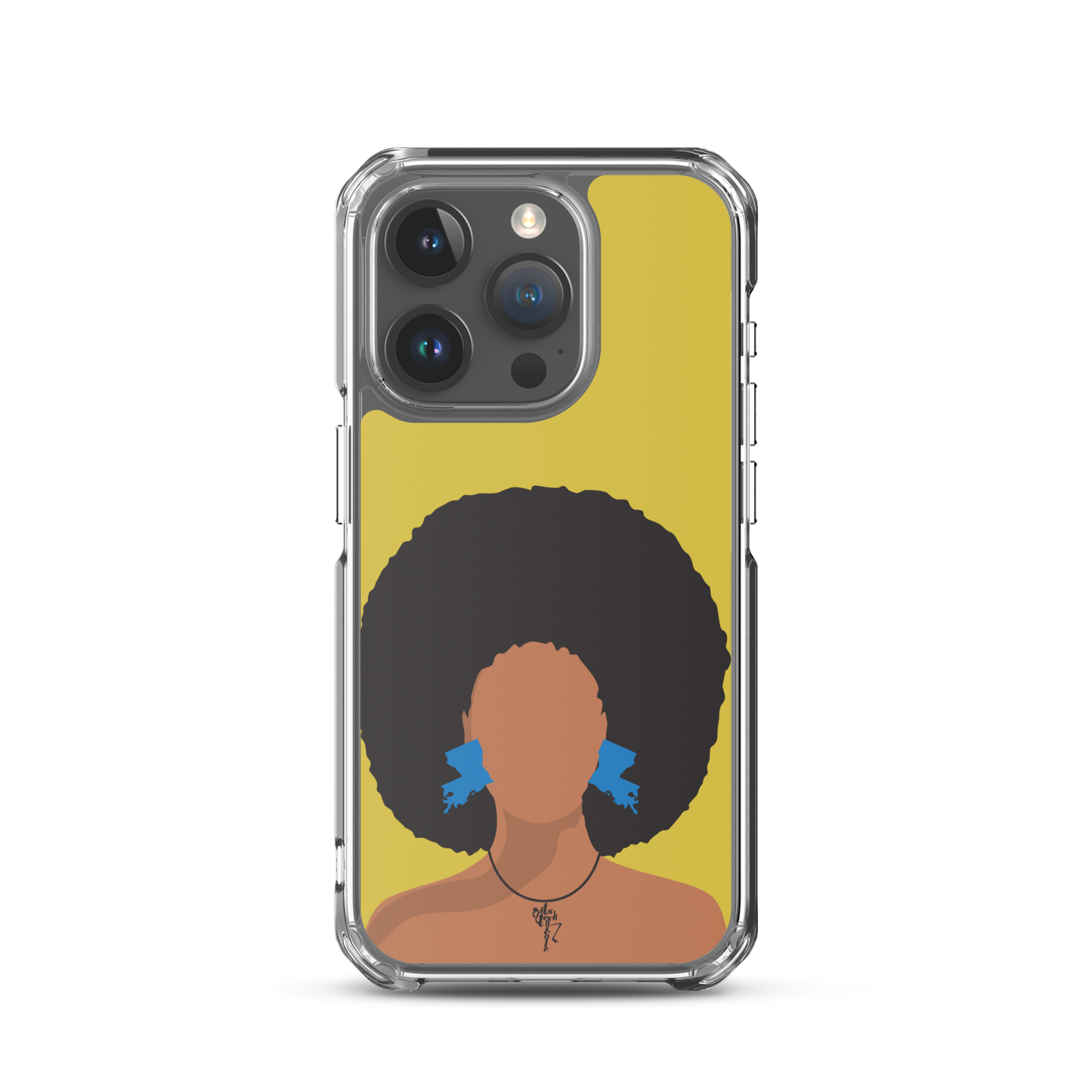 Melanin Poppin' with Louisiana Earrings iPhone Case