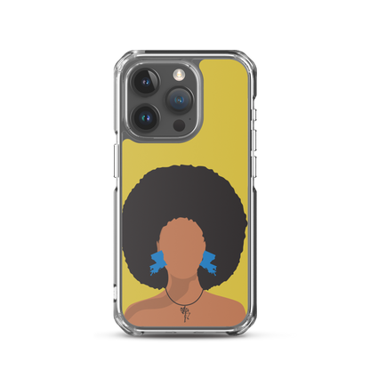 Melanin Poppin' with Louisiana Earrings iPhone Case