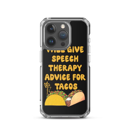 Speech Therapy for Tacos iPhone Case