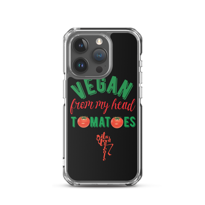 Vegan From My Head Tomatoes iPhone Case