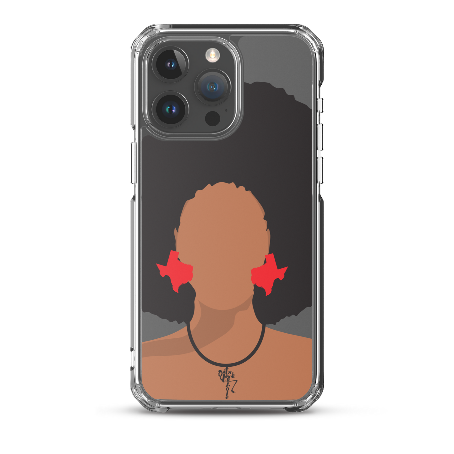 Melanin Poppin' with Texas Earrings iPhone Case