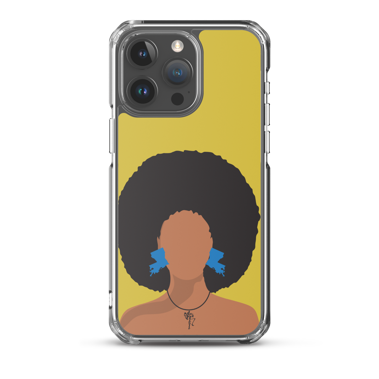 Melanin Poppin' with Louisiana Earrings iPhone Case