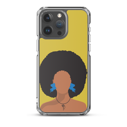 Melanin Poppin' with Louisiana Earrings iPhone Case