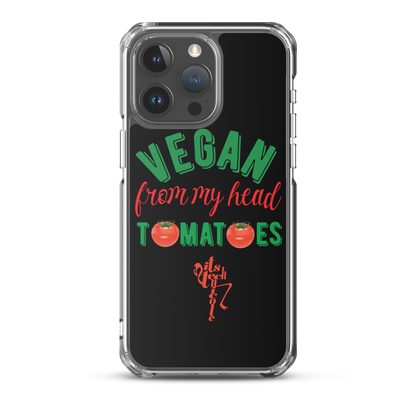 Vegan From My Head Tomatoes iPhone Case