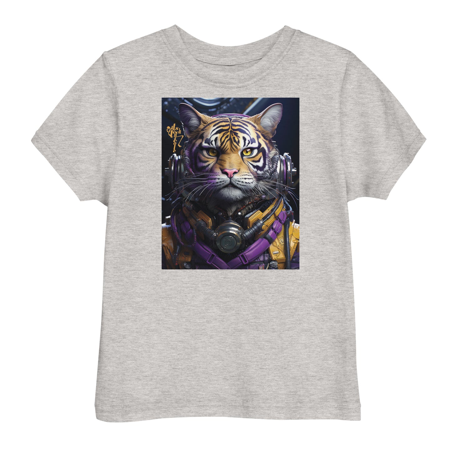 Futuristic Tiger Toddler jersey t-shirt