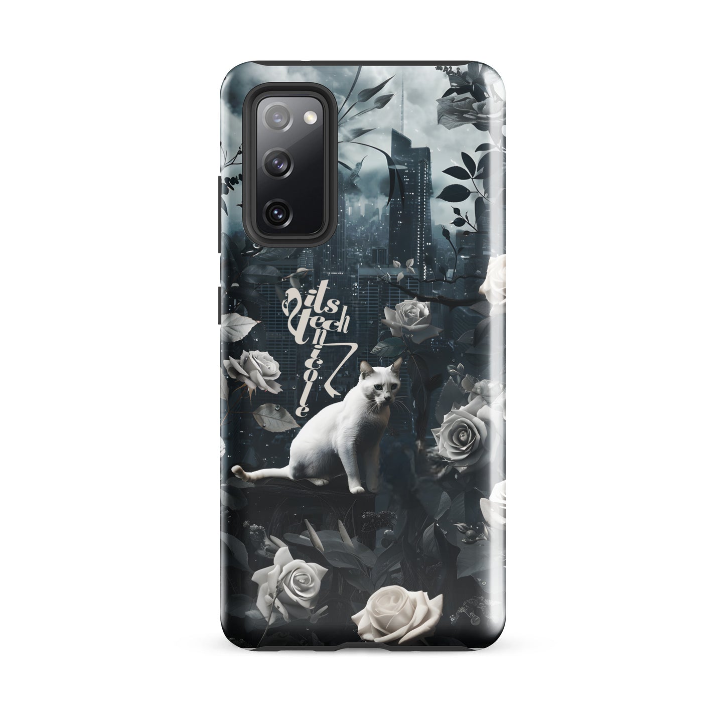 White Cat Rose Aesthetic Tough case for Samsung®