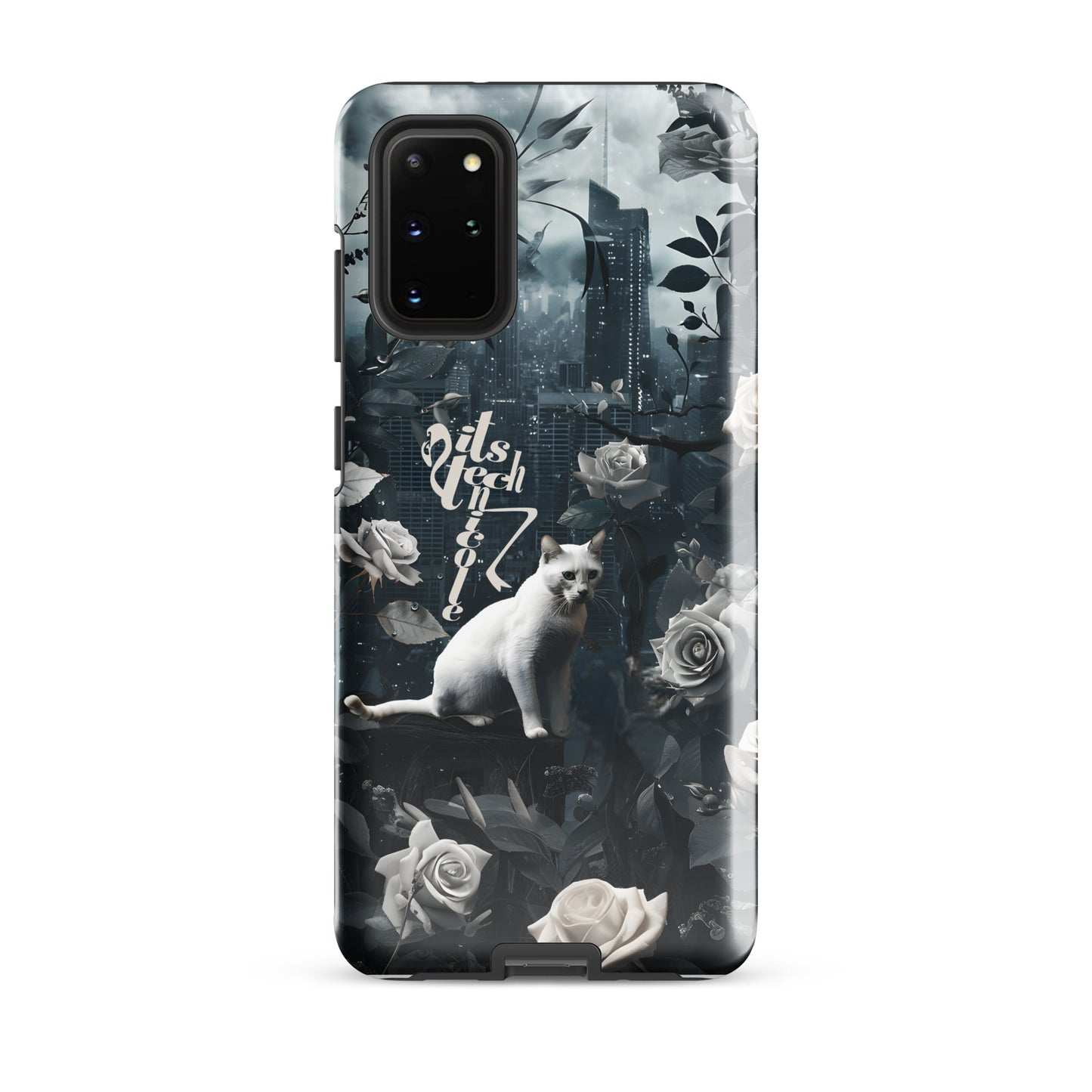 White Cat Rose Aesthetic Tough case for Samsung®