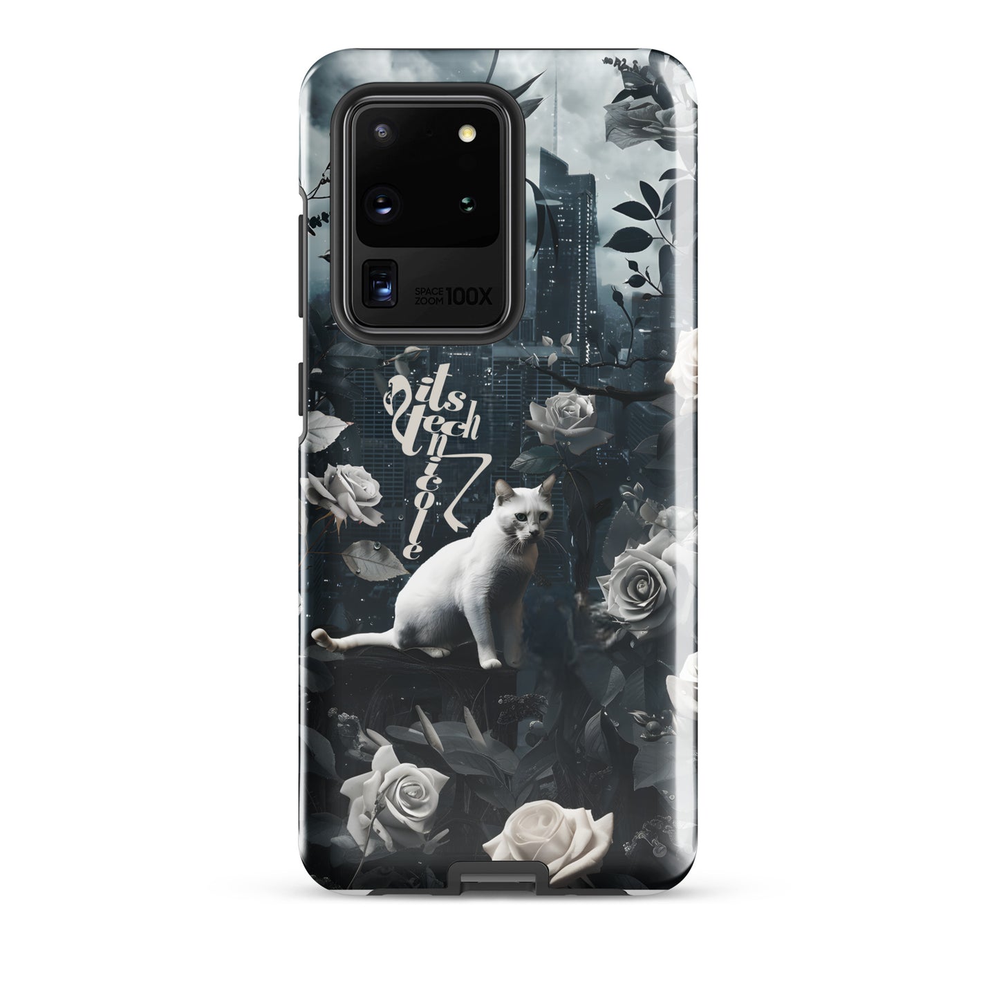 White Cat Rose Aesthetic Tough case for Samsung®