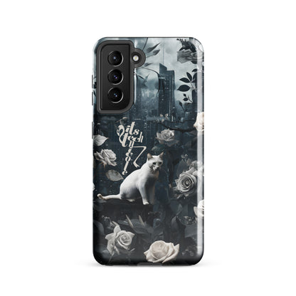 White Cat Rose Aesthetic Tough case for Samsung®