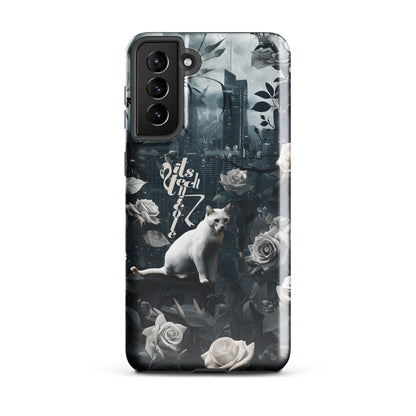 White Cat Rose Aesthetic Tough case for Samsung®