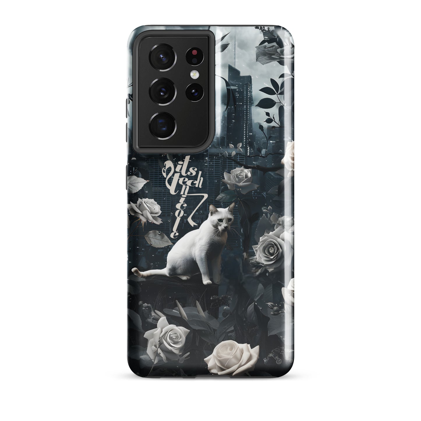 White Cat Rose Aesthetic Tough case for Samsung®
