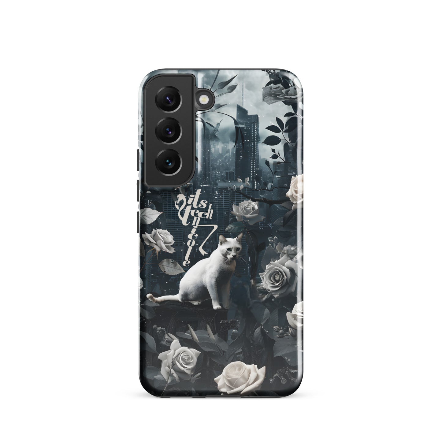 White Cat Rose Aesthetic Tough case for Samsung®