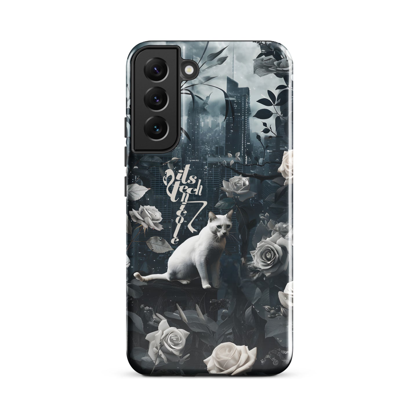 White Cat Rose Aesthetic Tough case for Samsung®