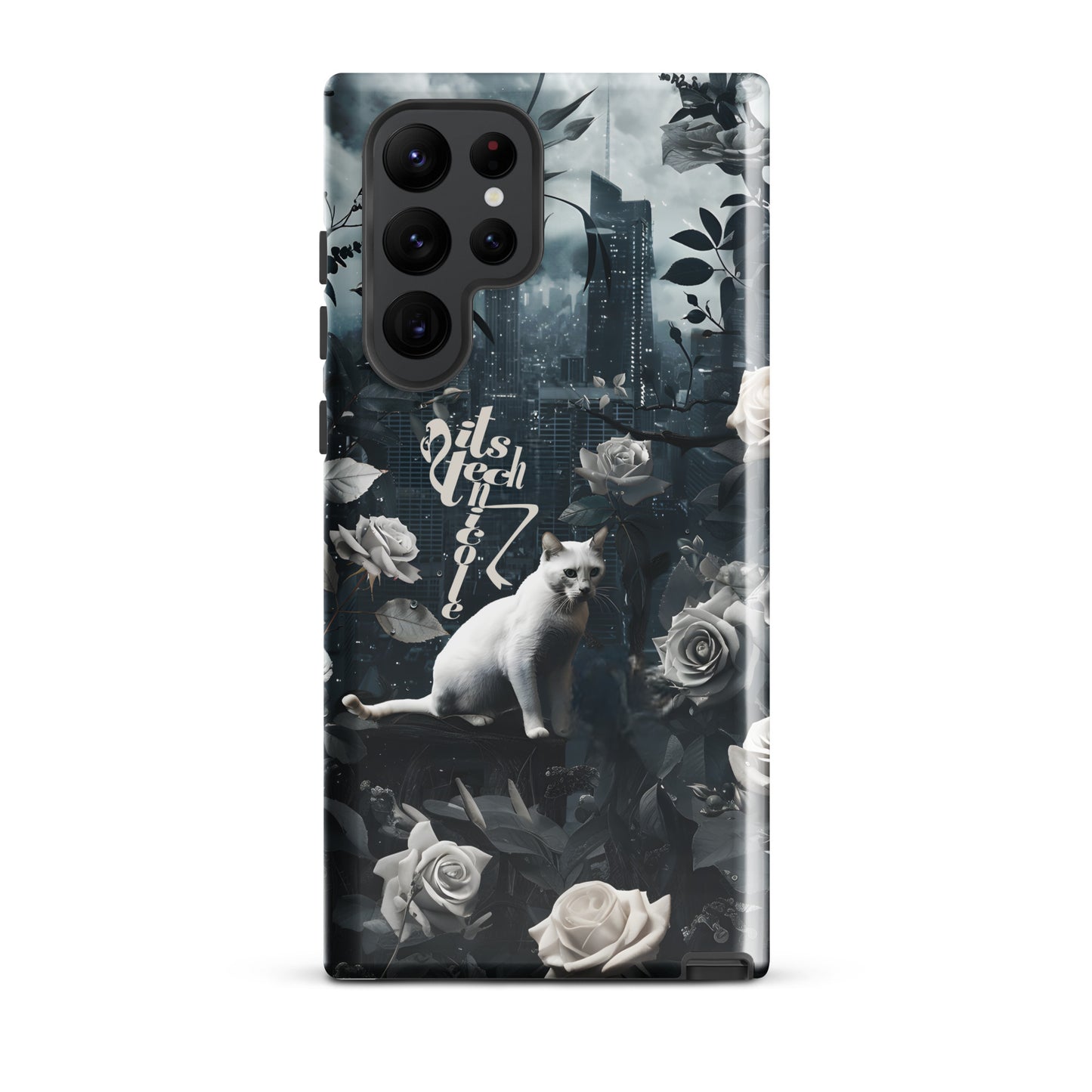 White Cat Rose Aesthetic Tough case for Samsung®