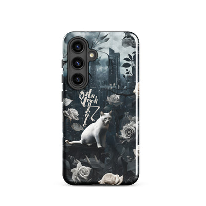White Cat Rose Aesthetic Tough case for Samsung®