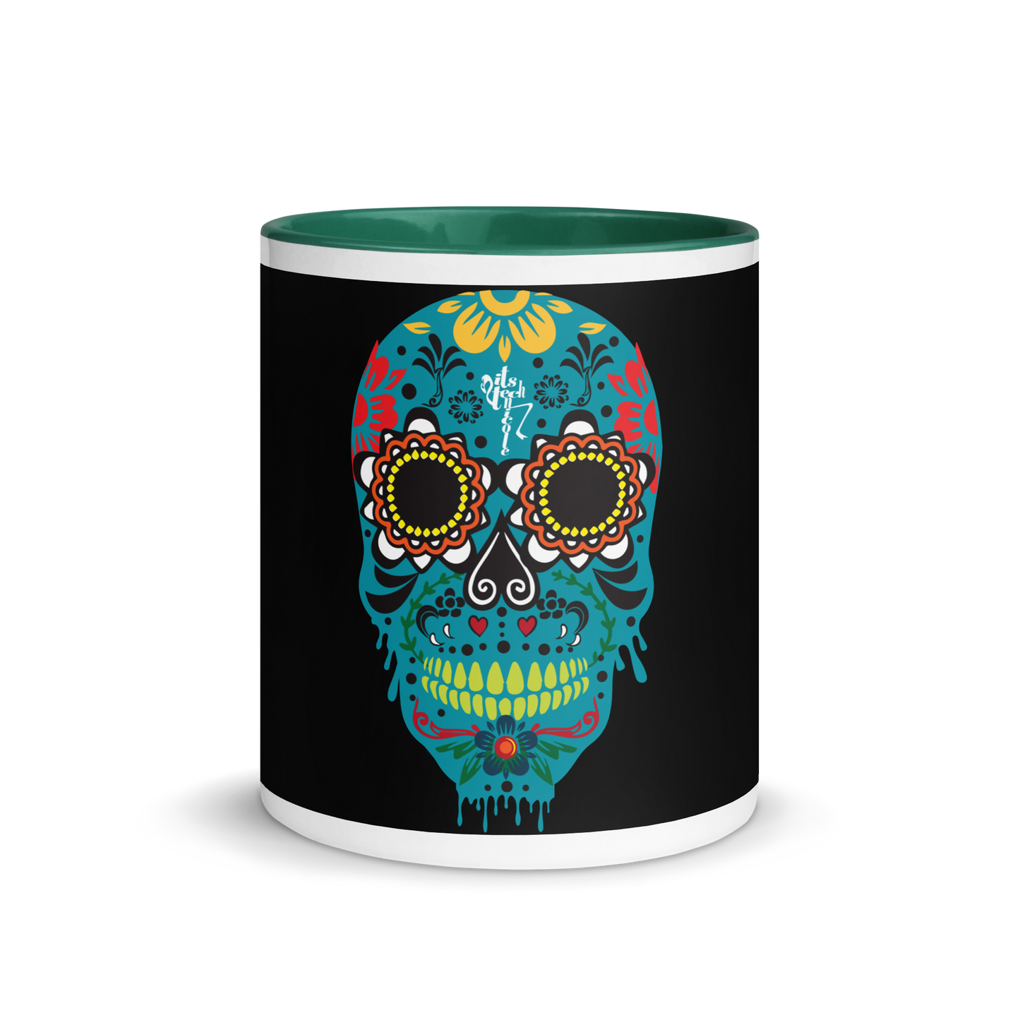 Dia de los Muertos Azul Mug with Color Inside